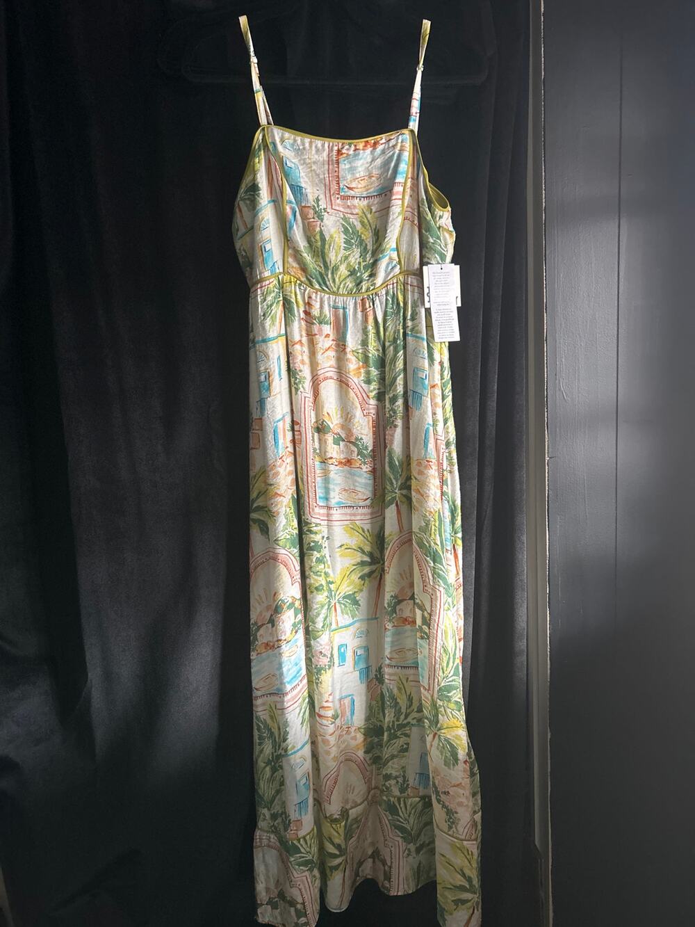 The Good Journey Maxi Dress Rayon Blend Women's 12 Beach Vacation NWT Resort